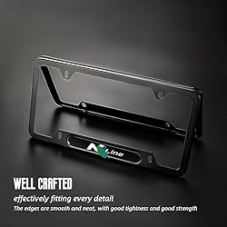 2 Pcs Black License Plate Frames License Plate