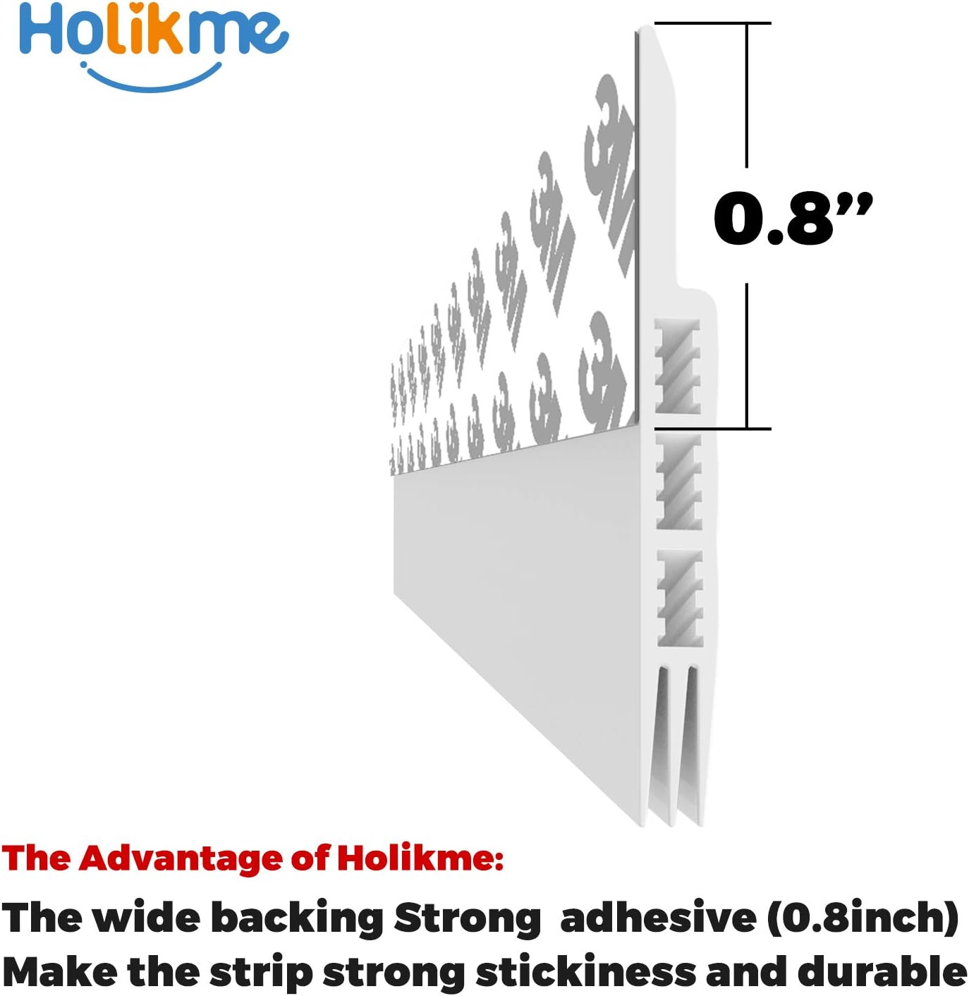 Holikme Door Draft Stopper Under Door Draft Blocker Insulator Door Sweep Weather Stripping Noise Stopper Strong Adhesive 39" Length (Transparent): Home & Kitchen
