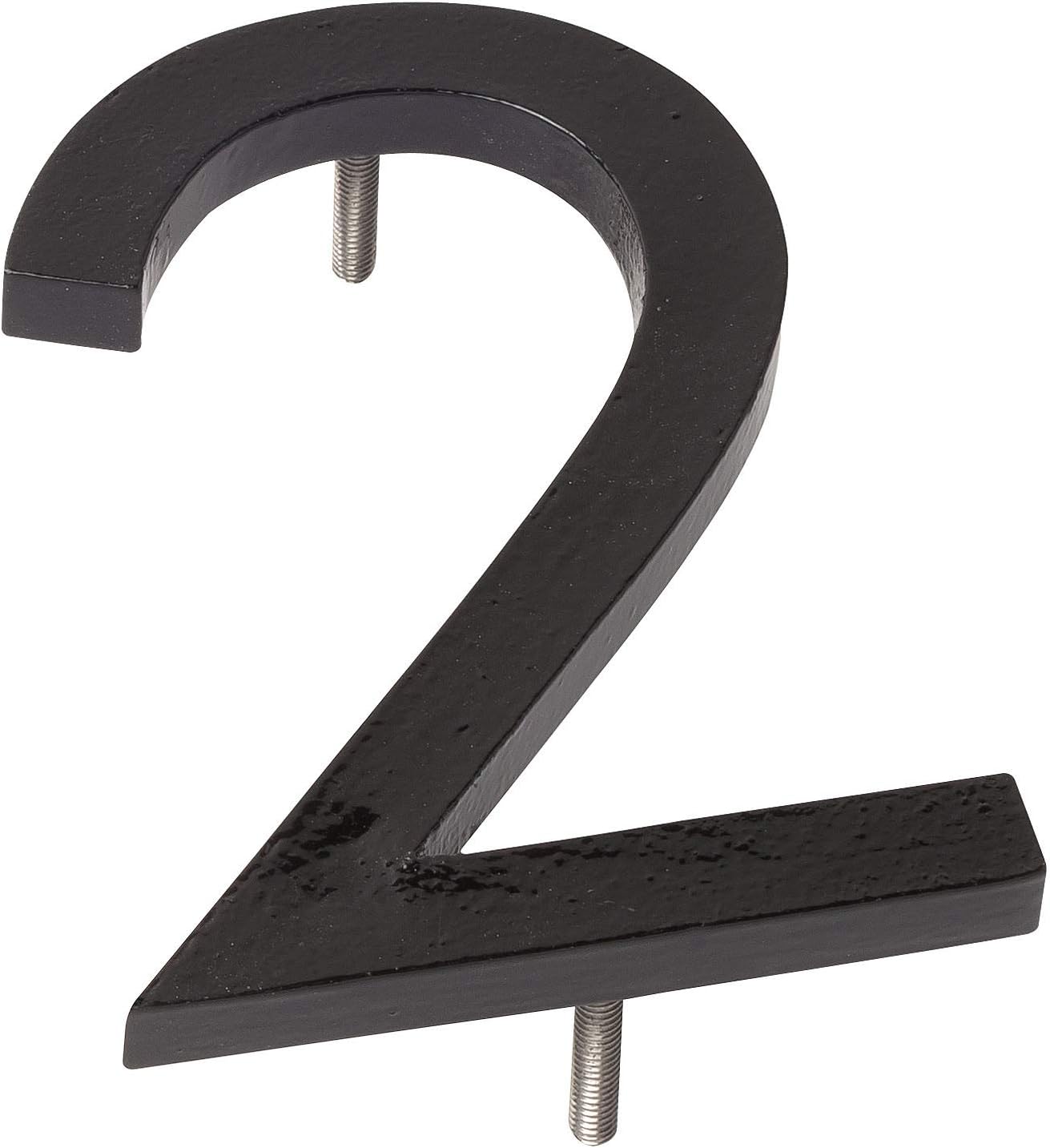 Address Signs - Montague Metal Products MHN-24-F-BK1-2 Solid Brushed Aluminum Modern Floating Address House Numbers, Powder Coated Black