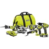 RYOBI P884 18-Volt ONE+ Lithium-Ion Combo Kit (6-Tools)