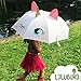 Unicorn Umbrella for Girls, Magical POP-OUT Golden Horn & Pink Ears, Easy To Open & Close, Great Gift & for Back to School Kids of all ages!