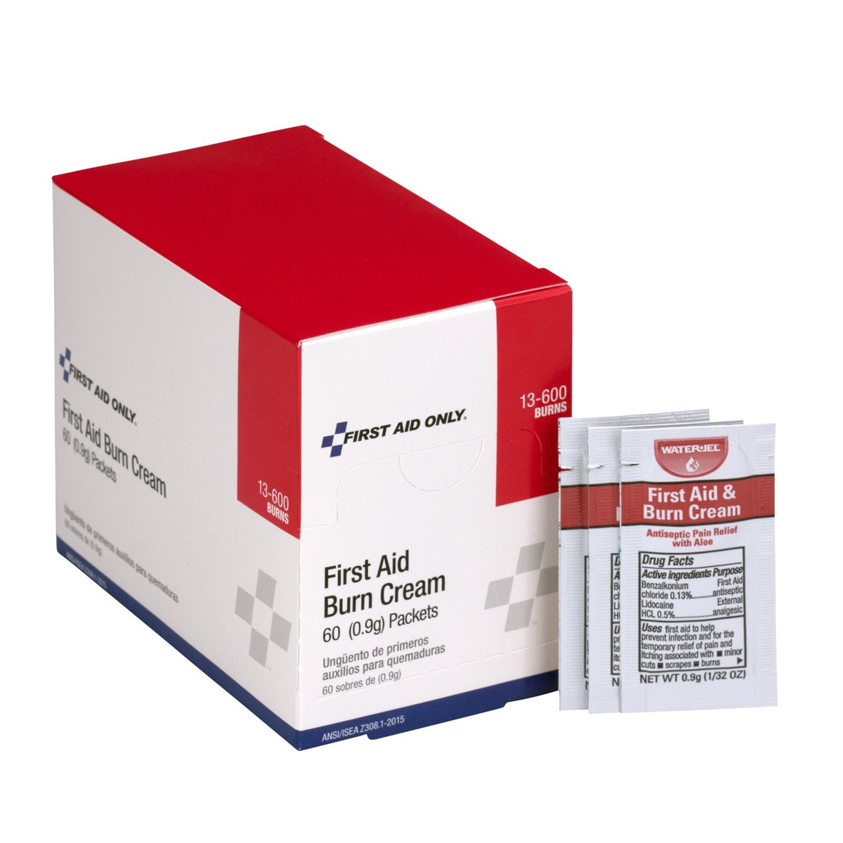Pac-Kit by First Aid Only 13-600 First Aid/Burn Cream, 0.9 gm Packet (Box of 60): Health & Personal Care