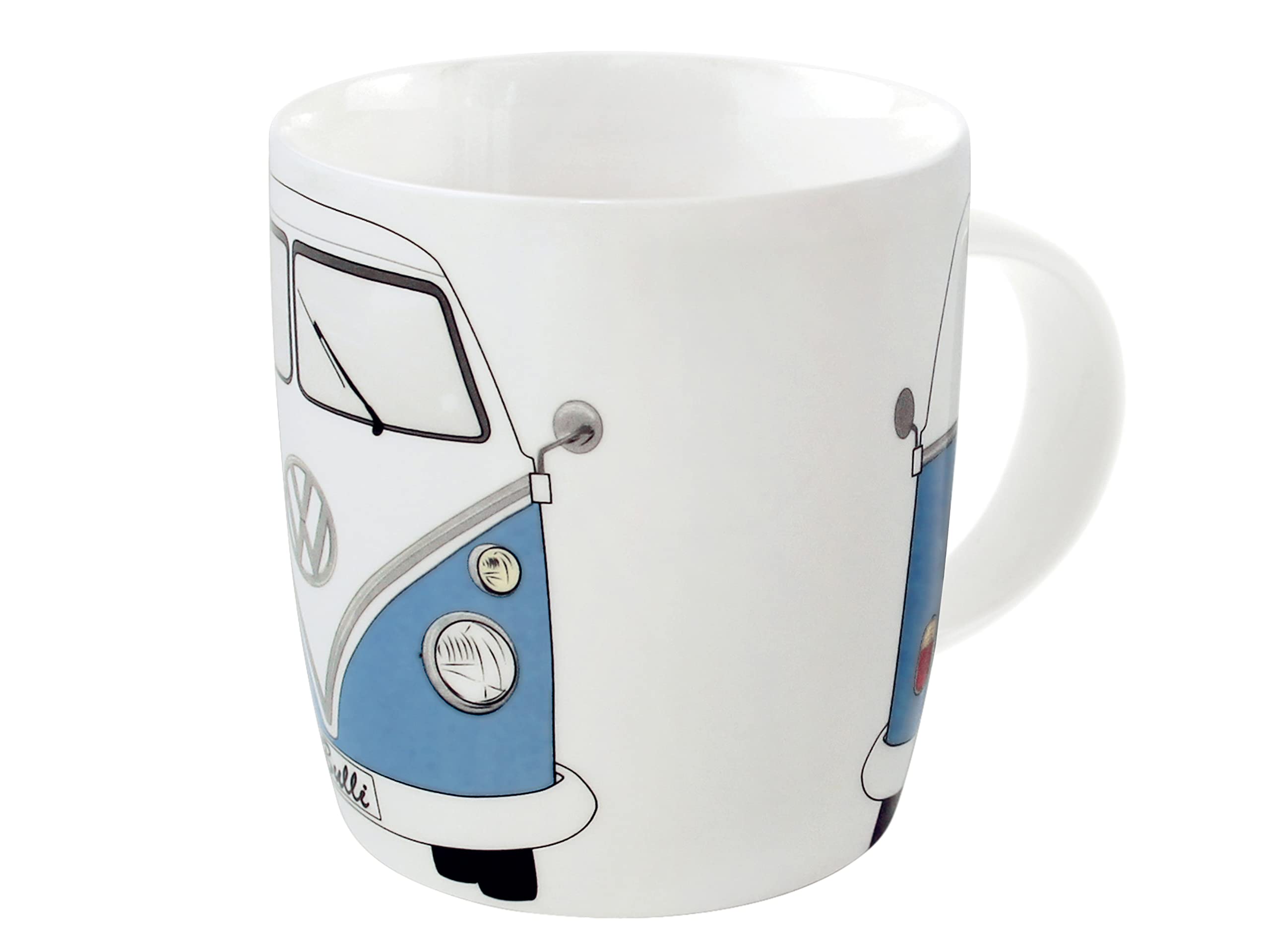 BRISA VW Collection - Volkswagen Large Ceramic Coffee-Tea-Cappuccino Mug Cup in T1 Bus Design (370 ml/12.5 fl oz/Bus Front/Blue) — image 1