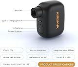 AIRBANK Mini Bike Pump Pocket SE 100PSI Cordless Electric Inflator for Road view 6