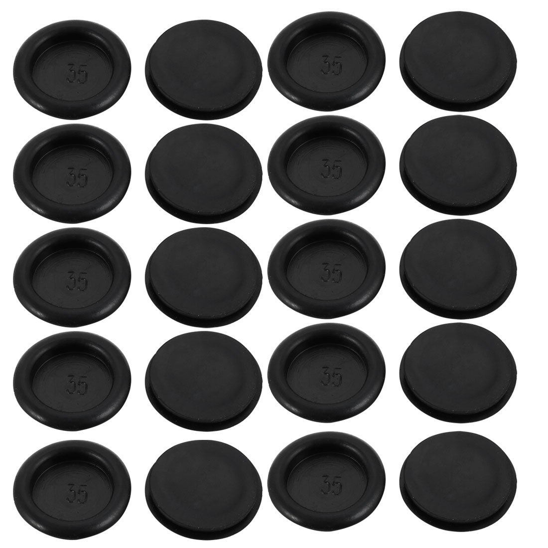 sourcingmap 20Pcs 35mm Drill Hole Diameter Electrical Rubber Wire Protection Grommet Gasket