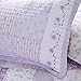 Cozy Line Purple Floral Patchwork 3-Pcs Quilt Sets, Love of Lilac Pattern Chic Bedding, Full/Queen