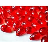 100 pcs Teardrop Shaped Beads 6x9 mm, Czech Glass, Siam Red