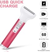 ACWOO 5 in 1 Lady Shaver Rechargeable Wet Dry Hair Removal for Face Arms Legs view 5