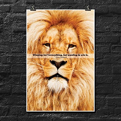 Vince Lombardi Quote Poster Wall Print | Inspirational Motivational Gym Classroom Home Office Dorm | 18 X 12 Inches | SJC212