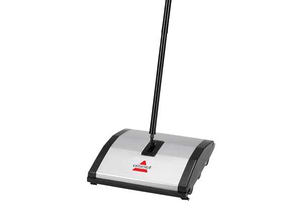 BISSELL 92N0C Natural Sweep Dual Brush Cordless Sweeper, Made of 100% Recycled Plastic and is PVC-Free with Corner Brushes an