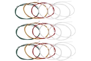 JYSUN Colorful Classical Guitar Strings 3 full sets Clear Nylon for E-1st B-2nd G-3rd and Nylon Core Colorful Coated Copper Alloy Wound for D-4th A-5th E-6th