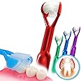 DenTrust 4-PK 3-Sided Toothbrush | Easily Brush Better | Easy to Clean Even The Hard to Reach Areas Along The Gum Line | Perfect for Adults and The Whole Family | Made in USA.