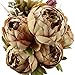 Duovlo Fake Flowers Vintage Artificial Peony Silk Flowers Wedding Home Decoration,Pack of 1 (Coffee)