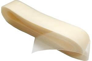 WARMADORN 2 Inch 50 Yard Soft Horsehair Braid for Boning Sewing Wedding Dress Dance Skirt Gowns Shaping Trimming Accessories (Ivory)