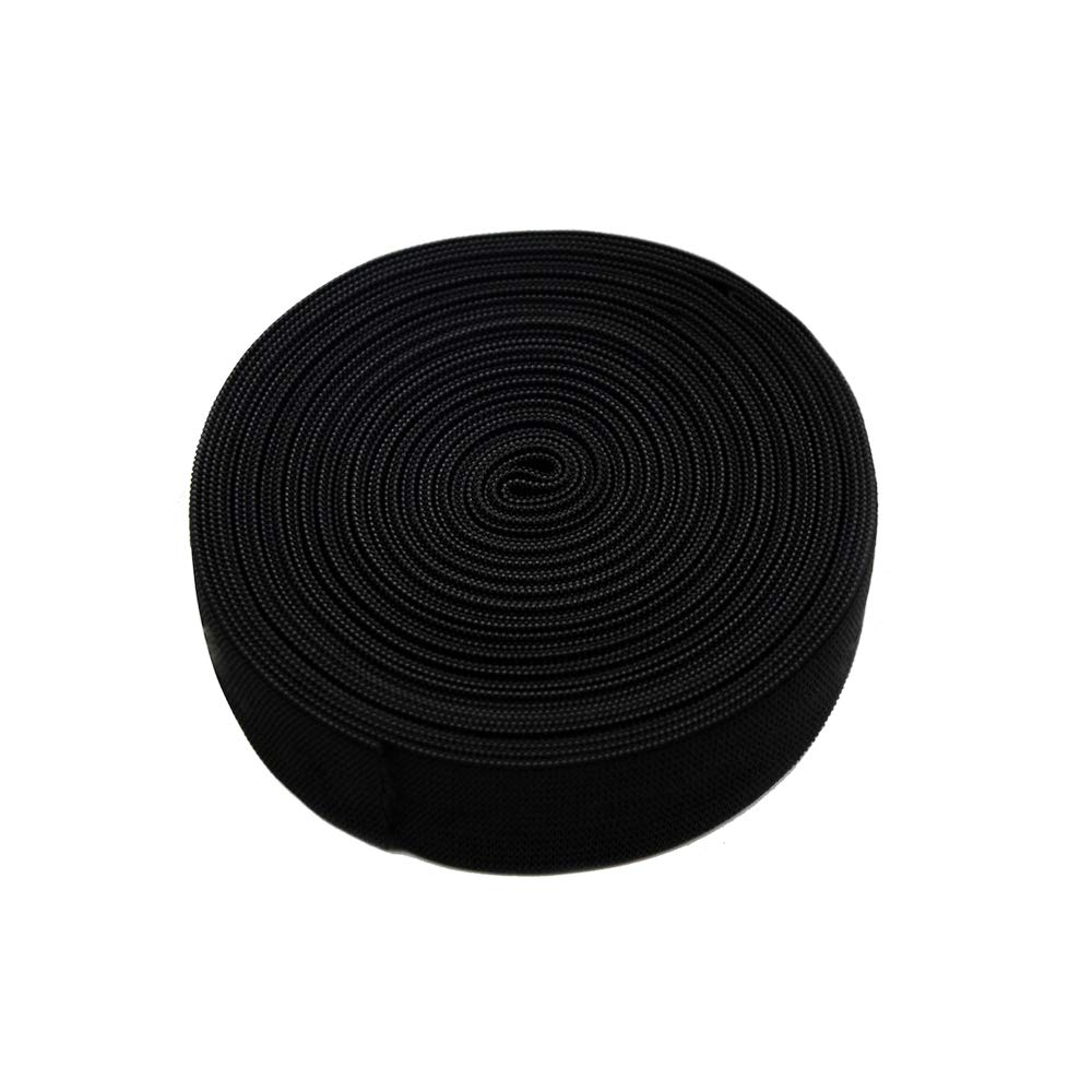 Black Flat Elastic Bands Stretch Elastic Fabric Band Elastic Sewing Bands for Wigs DIY Sewing Craft (1 inch X 5.5 Yard)