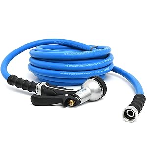 Zephyr Hose-Spray Set (25ft, Blue, Black and Silver, 2-Pieces)