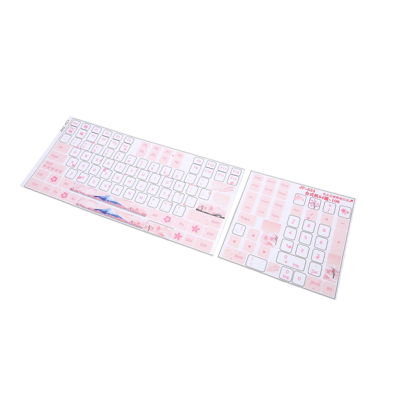 Universal English Keyboard Stickers, Background with White Lettering Keyboard Letters Replacement Stickers for Computer Laptop Notebook Desktop