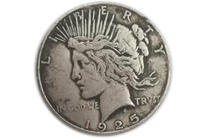 YIQILAFADA 1925 Peace Dollar Coin Liberty American Coin Uncirculated US Coin