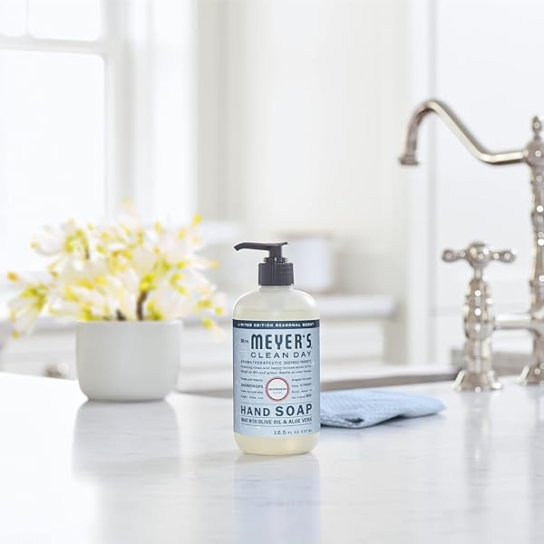 MRS. MEYER’S CLEAN DAY HAND SOAP, SNOWDROP SCENT, 12.5 FL OZ BOTTLE