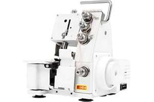 YIYIBYUS Pro Serger & Overlock Machine, 4-thread Seaming | Heavy-Duty Metal Frame | 1200 Stitches/Minute | LED Light & Foot Controller, White