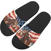 Howilath Novelty Patten Slippers for Women Men, Non-Slip Single Band Slide Sandals Open Toe Soft Sole Flat Sandals
