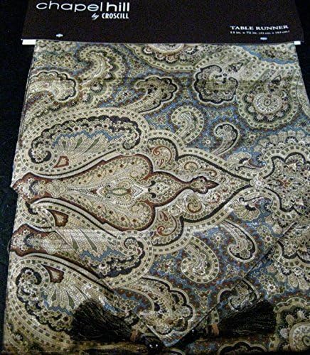 Chapel Hill Table Runner By Croscill - Fernbank Multicolor/Gold -13" X 72" -100% Polyster