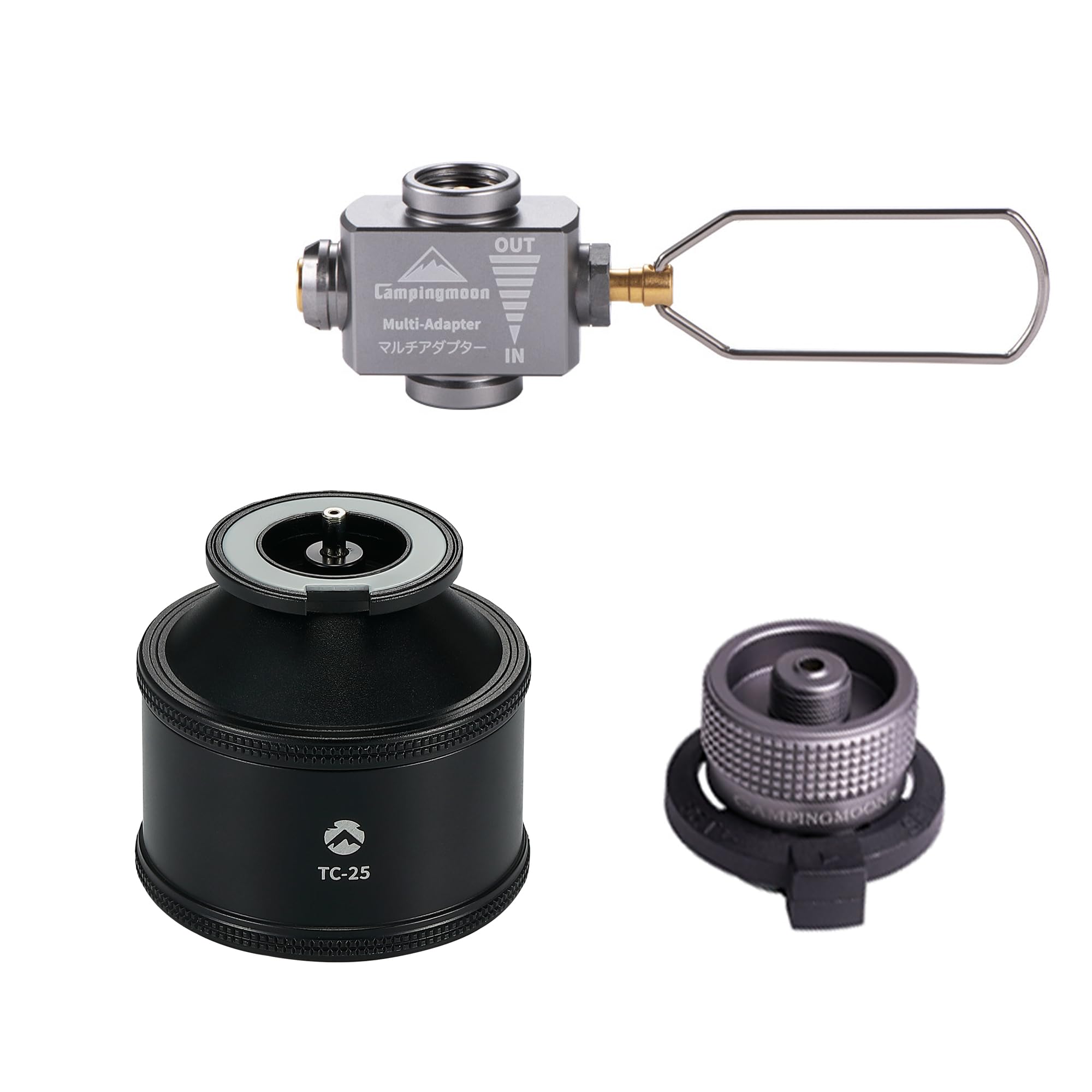 camping moon Empty Refillable Nozzle Type Butane Canister 35g with Refill Adapter TC-25/Z11/Z15