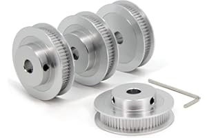 Yeebyee 2GT Pulleys 60 Teeth 8mm Bore 60T Timing Belt Pulleys Synchronous Wheel Aluminum for Width 6mm Belt 3D Printers Parts, 4pcs/Pack(Size: 60T-8mm Bore)