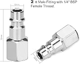 Sukudon 10 pcs Air Line Connectors 1/4 BSP Quick Release Fittings view 4