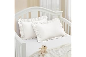 KKJIAF Cotton Toddler Pillowcase 13"x18" Set of 2, Soft & Breathable Toddler Pillow Cover, Envelope Closure Travel Pillow Cas