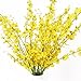 MISSWARM 10 PCS Dancing Lady Orchids Butterfly Artificial Flowers, 38 Inches Silk Artificial Flower Fake Flowers for Wedding and Home Decoration(Yellow)