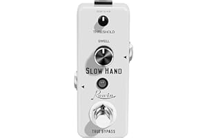 Rowin Digital Slow Hand Guitar Pedal Slow Gear Combine Reverb or Delay for Electric Guitar Bass True Bypass (LEF-326)