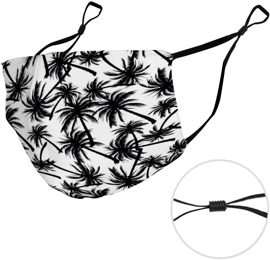 Washable Breathable Tropical coconut Tree Anti-Dust Air Pollution Face Protection Decoration
