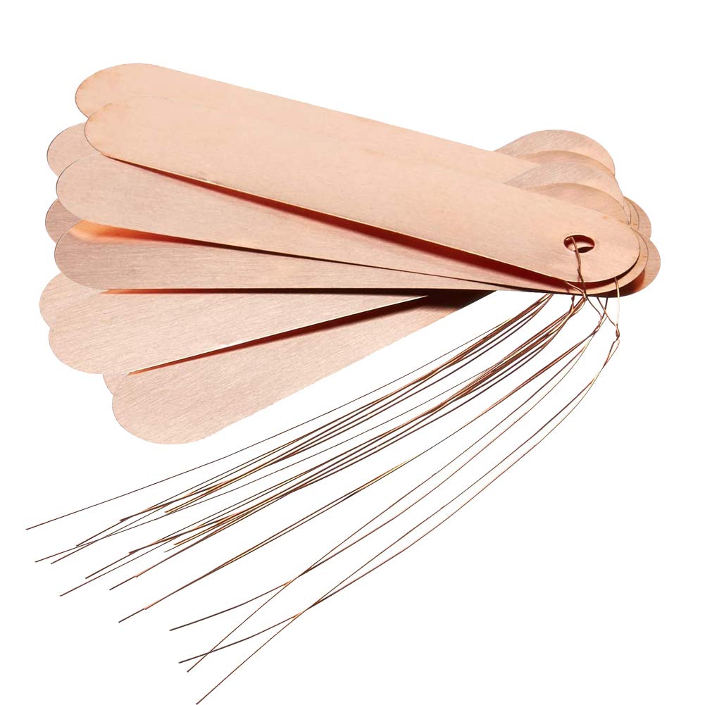 20Packs Copper Garden Tags Blank Garden Markers Reusable Hanging Tree Tag with Ties for Herbs, Plants, Flower, Greenhouse, Trees (120 * 20mm/4.7 * 0.78inch)