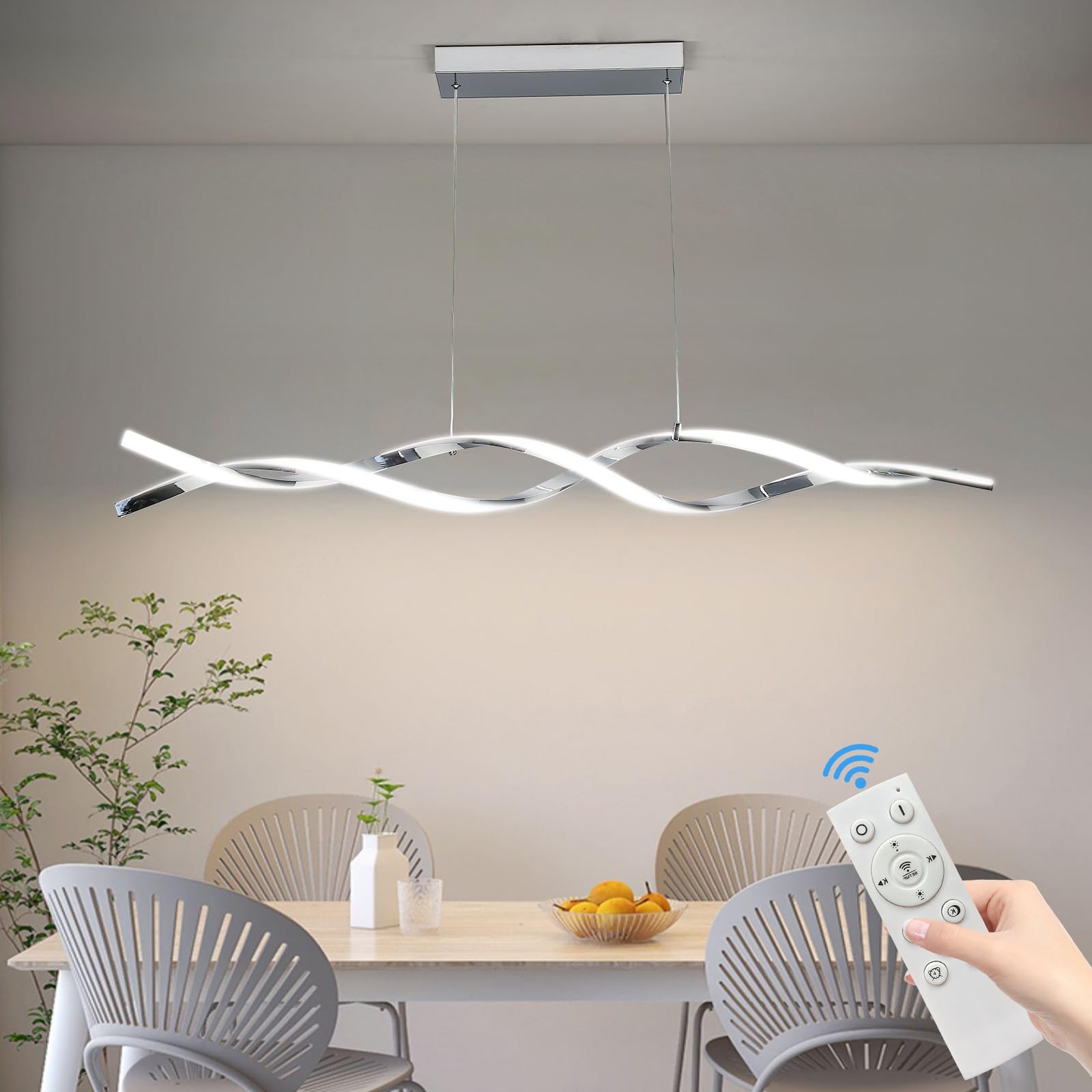 Matven Modern Ceiling Chandelier Light, Acrylic