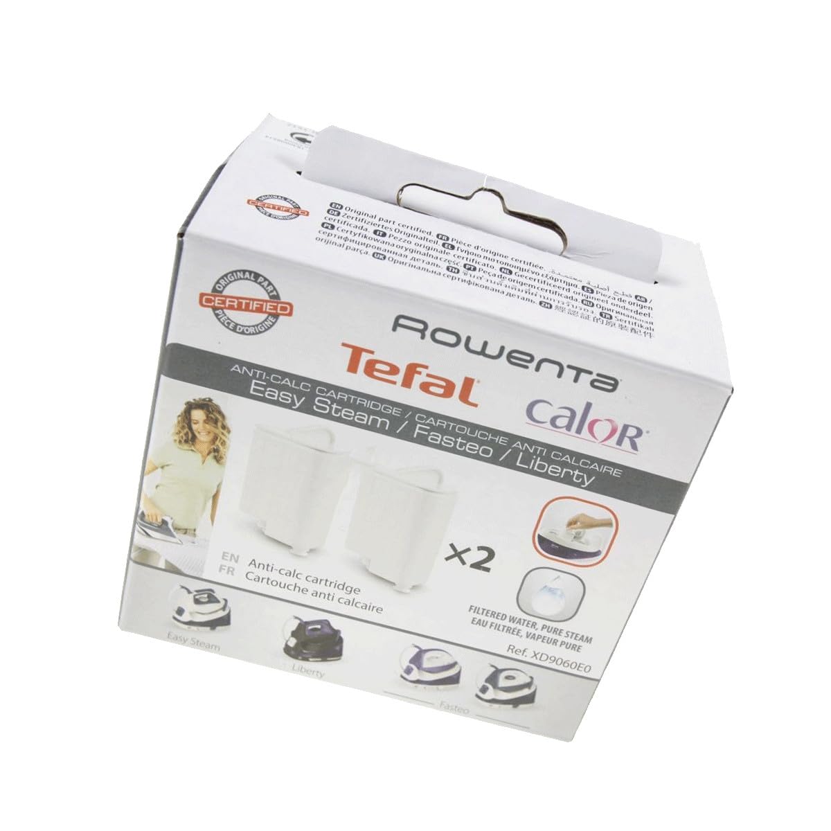 Calor 2 x Easy Steam Generator Anti-Limescale Cartridges (XD9060E0)