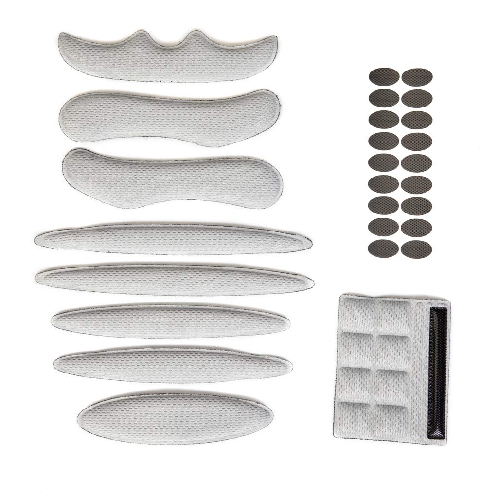 Jipemtra Helmet Padding Foam Kit 27Pcs Bicycle Replacement Pads Universal Helmet Foam Pads Set for Bike Motorcycle Cycling Outdoors (Grey)