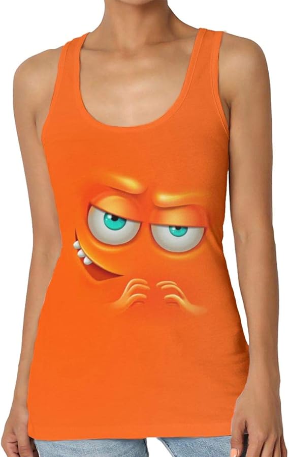 Amazon Co Jp 面白いオレンジ色の表現 ベスト レディース 夏 ファッション アクティブベスト モーション ノースリーブ 余暇 ベスト I字型デザイン セクシー スリム 人気の 傾向 ホーム トラベル モーション フィットネス ショッピング 外出して着用できます ファッション