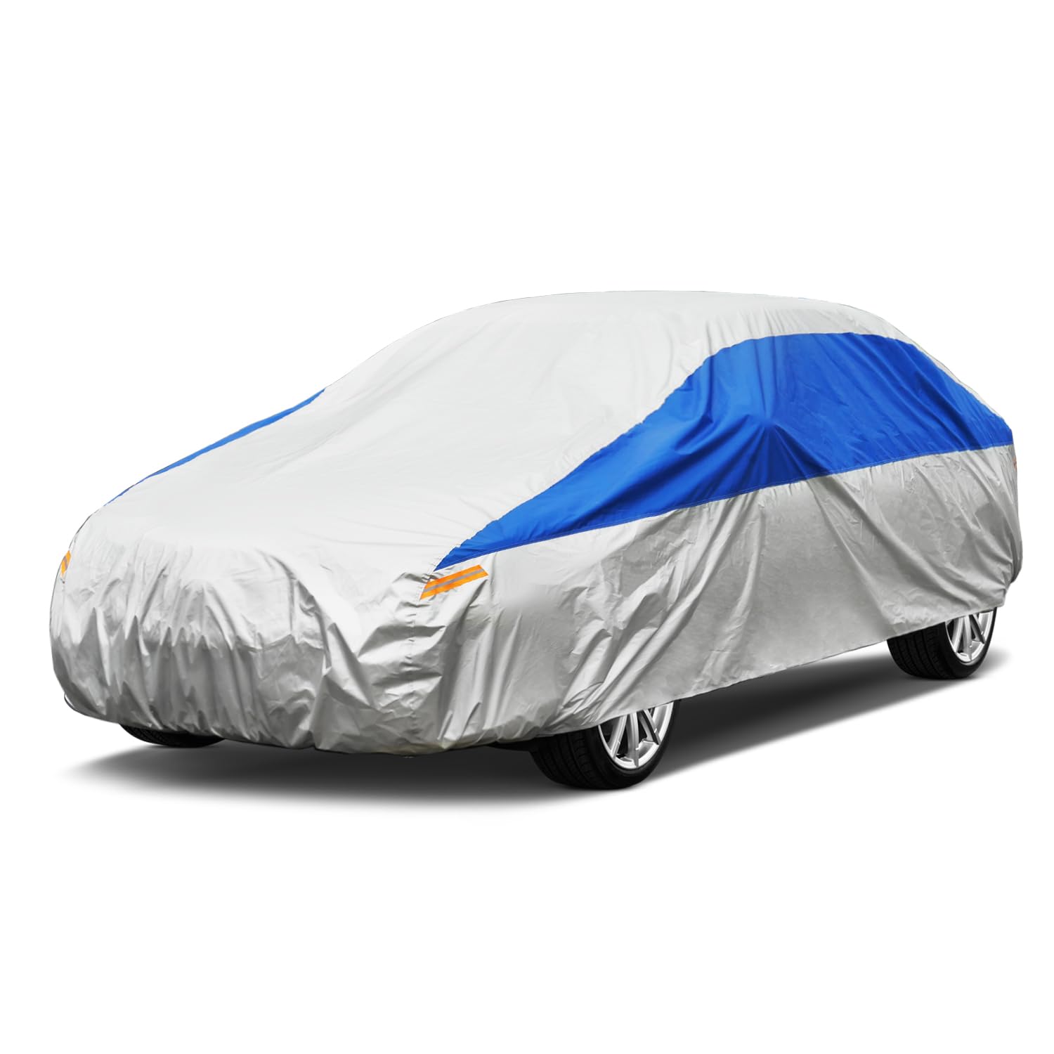 Photo 1 of GUNHYI Car Cover Waterproof All Weather for Automobiles, Outdoor Full Car Cover Snowproof Windproof UV Protection, Universal Fit for Sedan. (Fit Sedan Length 175-185 inch, Silver)