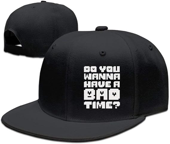 Amazon Co Jp Mer Ray アンダーテール あなたが悪い時間 平らつば 野球帽 帽子 面白い スポーツ 男女兼用 調節可能 Black 服 ファッション小物