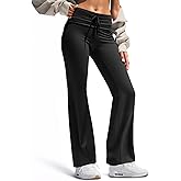Yousify Womens Flare Leggings Wide Leg Bootcut Yoga Pants Stretch High Waisted Casual Lounge Workout Gym Pants