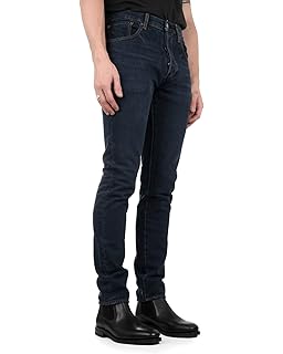 Levi S Mens 501 Skinny Fit Jeans In Blue Button Fly Contrast