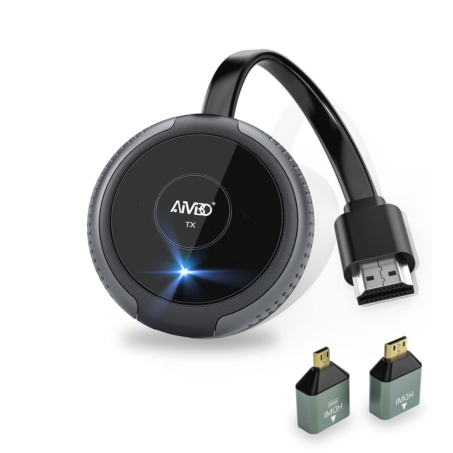 Wireless HDMI Transmitter, AIMIBO 5G HDMI Wireless Extender Streaming 4K Media Video/Audio/File for Phone, Laptop, Camera, Cable Box, Netfix, to HDTV, Monitor, Projector, 165FT, grey