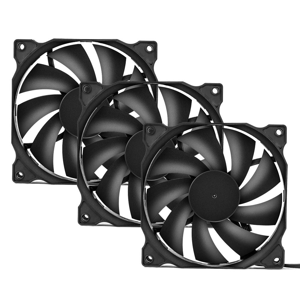 uphere 3Pack Long Life Computer Case Fan 120mm Cooling Case Fan for