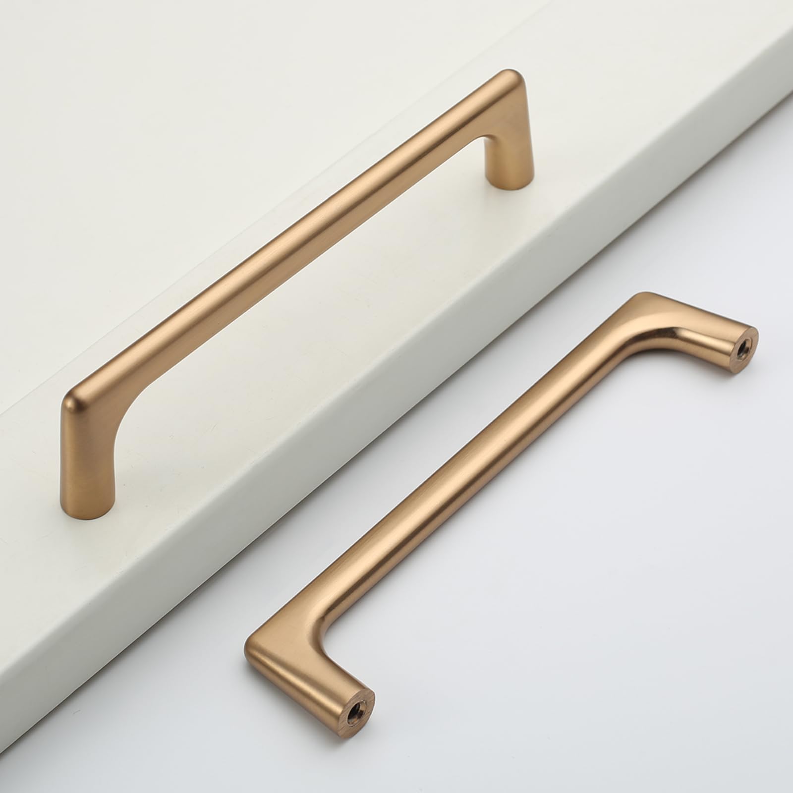 9BUILD 10 Pack 128mm Champagne Bronze Cabinet Pulls - Kitchen Cupboard & Drawer Handles - Zinc Alloy Wardrobe & Cupboard Door Handles