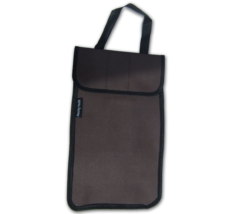 Walking Stick Holder with Carry Handle, Key Holder and Money Pocket - Fits Most Folding Sticks (Brown)