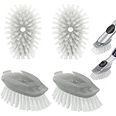 4 Pack Dish Brush Replacement Head for OXO Steel Soap Dispensing Dish Brush | Dish Brush Refills, Dishwasher Safe