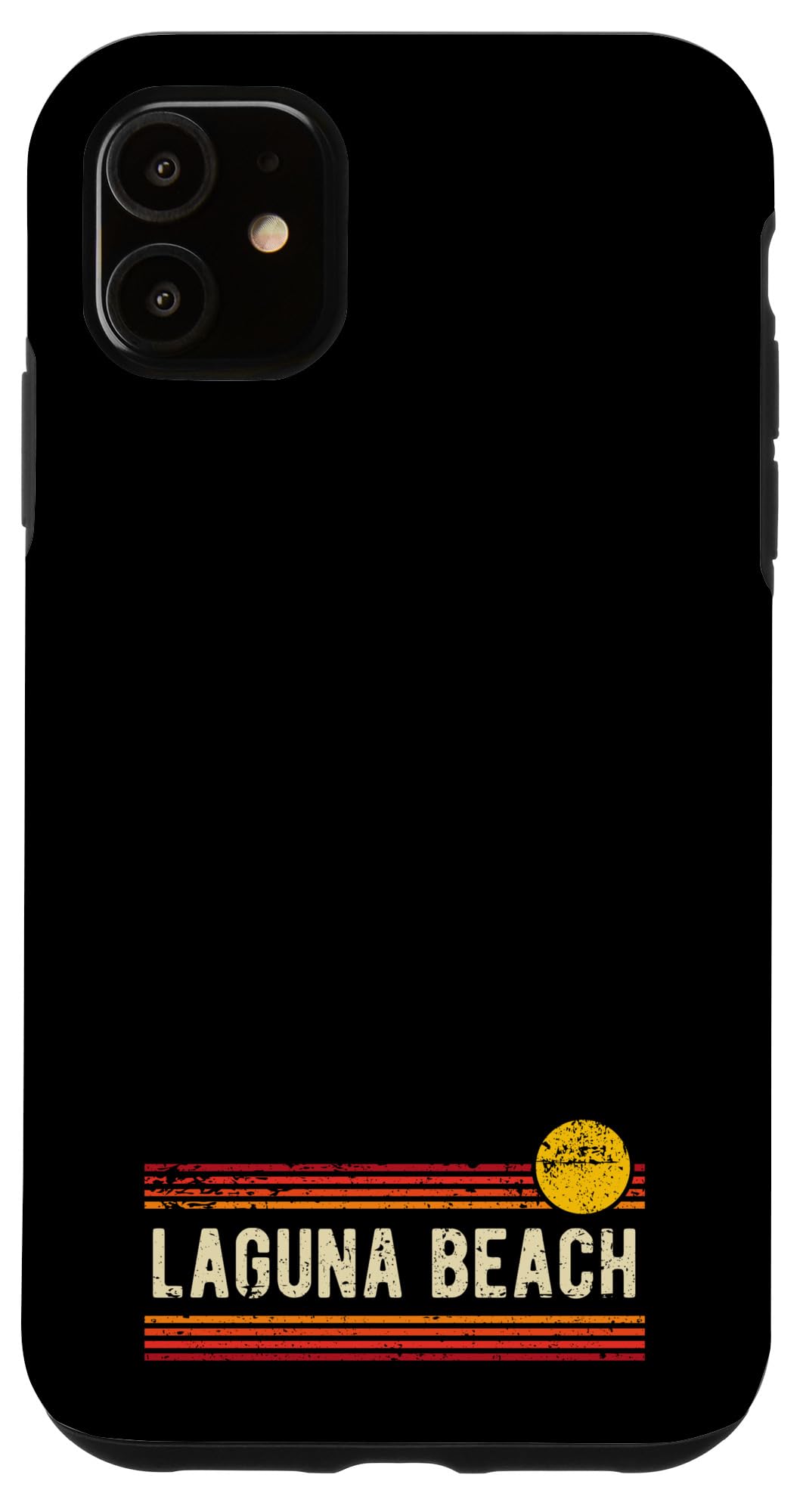 iPhone 11 Laguna Beach Retro Vintage Distressed Style Sunset Design Case