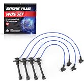 ENA Blue 5mm Spark Plug Wires Set Compatible with Toyota Geo Corolla Celica Paseo Prizm 1992 1993 1994 1995 1996 1997 1.5L 1.6L 1.8L l4 Replacement for 8128 TE41 RCTE41 Set of 4