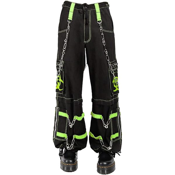 Amazon.com: Tripp NYC Metallic Biotech Pants [Black/Silver] Baggy